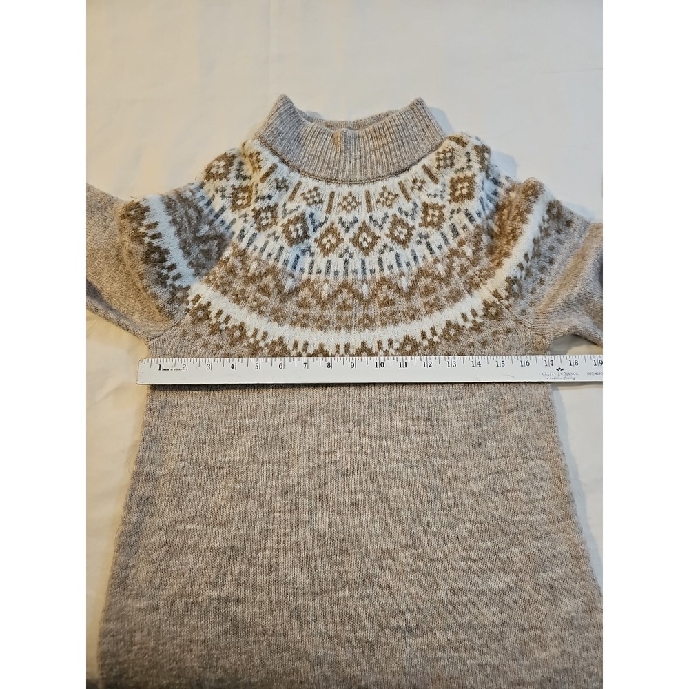 Abercrombie &Fitch Fair islemock neckSweater DressWomen size M Tan Beige - Picture 3 of 5